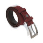 Suede Riem Donkerrood • Met een Stijlvolle Zilverkleurige Gesp