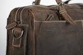 Donkerbruine Leren Messenger Bag Met Een Vak Voor Je Laptop