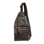 Crossbody Tas - Schoudertas Van Donkerbruin Leer