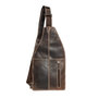 Crossbody Tas - Schoudertas Van Donkerbruin Leer
