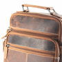 Schoudertas - crossbody tas van lichtbruin buffelleer