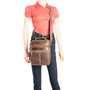 Schoudertas - crossbody tas van lichtbruin buffelleer