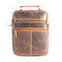 Schoudertas - crossbody tas van lichtbruin buffelleer