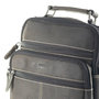 Zwarte schoudertas - crossbody tas van buffelleer