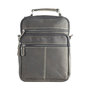 Zwarte schoudertas - crossbody tas van buffelleer