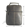 Zwarte schoudertas - crossbody tas van buffelleer