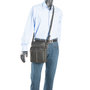 Zwarte schoudertas - crossbody tas van buffelleer