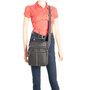 Zwarte schoudertas - crossbody tas van buffelleer