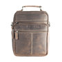 Schoudertas - crossbody tas van donkerbruin buffelleer