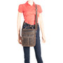 Schoudertas - crossbody tas van donkerbruin buffelleer