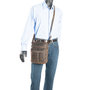 Schoudertas - crossbody tas van donkerbruin buffelleer