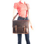 Messenger Bag - Schoudertas Van Lichtbruin Leer