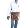 Messenger Bag - Schoudertas Van Lichtbruin Leer