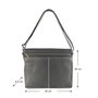 Zwart Leren Messenger Tas Met Een Grote Klep