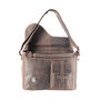 Messenger Bag - Schoudertas Van Donkerbruin Buffelleer