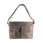 Messenger Bag - Schoudertas Van Donkerbruin Buffelleer