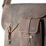 Messenger Bag - Schoudertas Van Donkerbruin Buffelleer