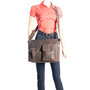 Messenger Bag - Schoudertas Van Donkerbruin Buffelleer