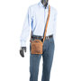 Arrigo Schoudertas - Crossbody Tas Van Lichtbruin Buffelleer