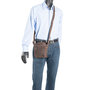 Crossbody Schoudertas Van Donkerbruin Buffelleer