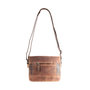 Bruin Leren Crossbody Schoudertas - Compact Model