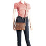 Bruin Leren Crossbody Schoudertas - Compact Model