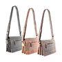 Bruin Leren Crossbody Schoudertas - Compact Model