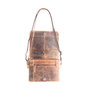 Bruin Leren Crossbody Schoudertas - Compact Model