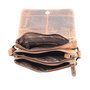 Bruin Leren Crossbody Schoudertas - Compact Model
