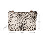 Dames Crossbody Schoudertasje Donkerbruin Leer Dierenprint