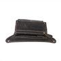 Donkerbruin leren heuptasje crossbody schoudertasje