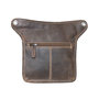 Lichtbruin leren heuptasje crossbody schoudertasje
