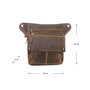Lichtbruin leren heuptasje crossbody schoudertasje