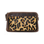 Leren Crossbody Schoudertasje Met Een Jaguar Print