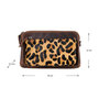 Leren Crossbody Schoudertasje Met Een Jaguar Print