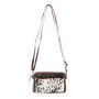 Leren Crossbody Schoudertasje Met Een Dierenprint