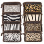 Crossbody Schoudertasje Van Leer Met Een Zebra Print