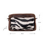Crossbody Schoudertasje Van Leer Met Een Zebra Print