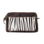 Schoudertasje Heuptasje Van Leer Met Een Zebra Print