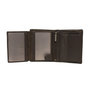 Heren Portemonnee - Billfold Model Van Donkerbruin Leer