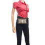 Brown Leather Crossbody Fanny Pack With A Zebra Print