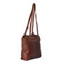 Dames Rugtas - Bruin-  Crossbody Tas - Schoudertas - Echt Leer