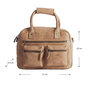 Westernbag - Schoudertas -  Beige Rundleer - Medium