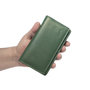 Groen Leren Dames Portemonnee - Harmonica Model