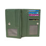 Groen Leren Dames Portemonnee - Harmonica Model