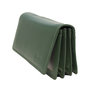 Groen Leren Dames Portemonnee - Harmonica Model
