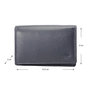 Dames Portemonnee Harmonica Van Donkerblauw Leer