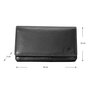 Zwart Leren Dames Portemonnee Harmonica Model