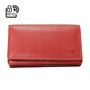 Dames Portemonnee van Rood Leer met RFID-bescherming
