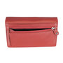 Leren dames portemonnee van rood leer met RFID